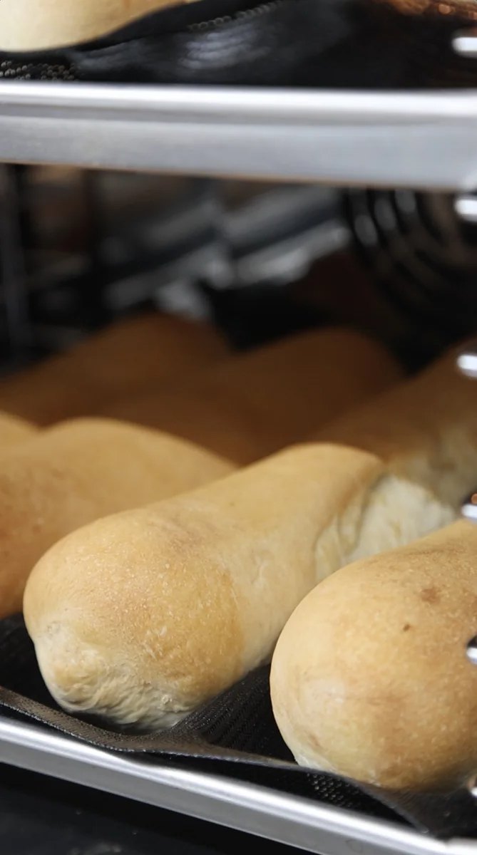 Fresh VertiDog buns baking inside the truck